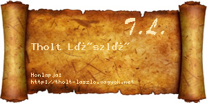 Tholt László névjegykártya